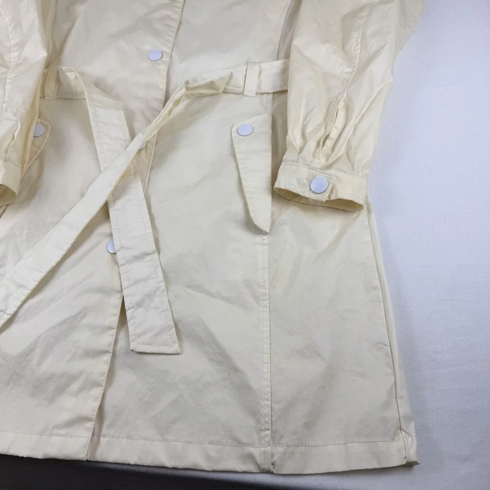 Columbia Women's Pale Yellow Trench Rain Jacket Size Large‎